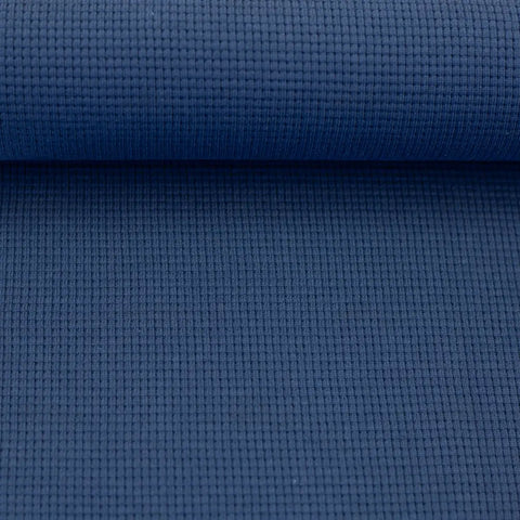 Waffelstrick (Waffeljersey) Clarissa Jeansblau 743 *Neu*