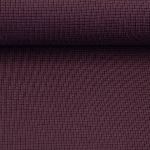 Waffelstrick (Waffeljersey) Clarissa Pflaume 938 *Neu*