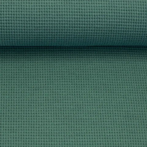 Waffelstrick (Waffeljersey) Clarissa Smaragd 266 *Neu*