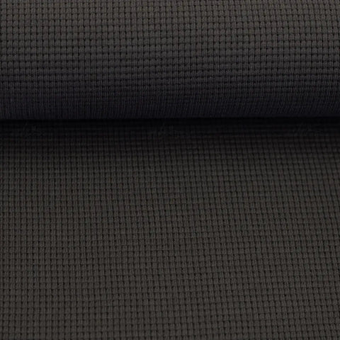 Waffelstrick (Waffeljersey) Clarissa Stahlgrau 790 *Neu*