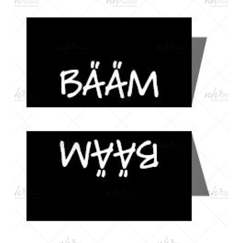 Weblabels Bääm Schwarz 4er Set