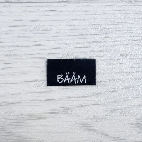 Weblabels Bääm Schwarz 4er Set