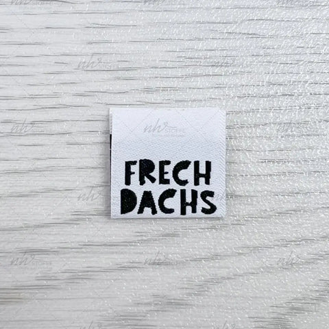 Weblabels Frechdachs Weiß Schwarz 4er Set