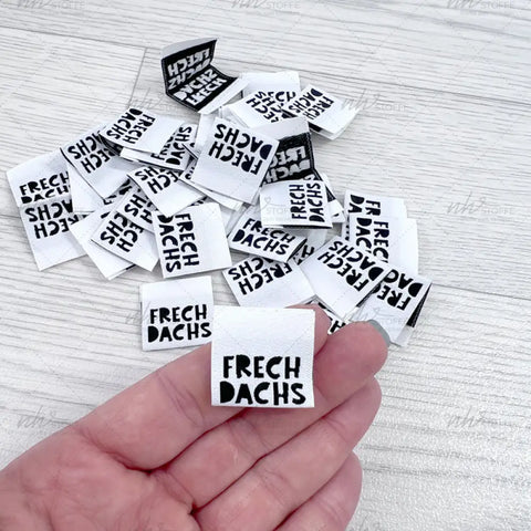 Weblabels Frechdachs Weiß Schwarz 4er Set