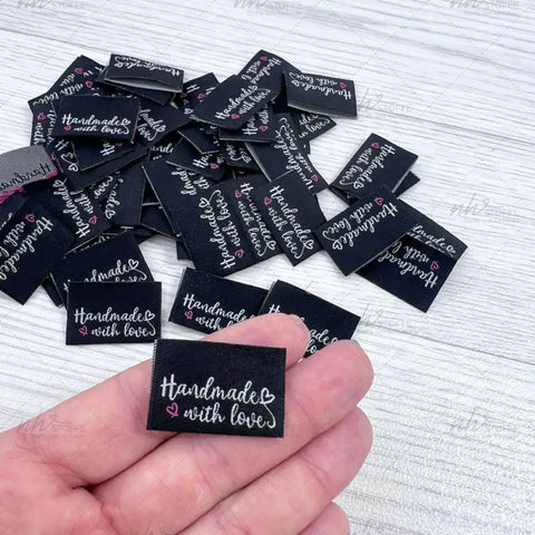 Weblabels Handmade with Love 4er Set