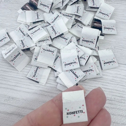 Weblabels Konfetti Bunt 4er Set