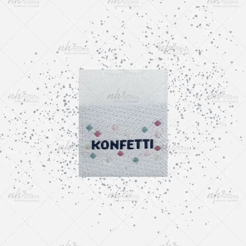 Weblabels Konfetti Bunt 4er Set