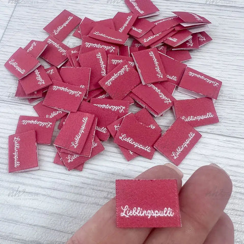 Weblabels Lieblingspulli Pink 4er Set