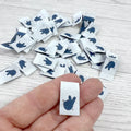 Weblabels Peace Blau 4er Set