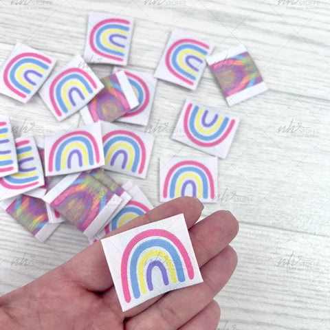 Weblabels Regenbogen Bunt 4er Set