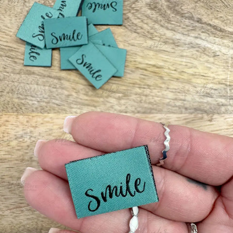 Weblabels Smile (Grün) 4er Set