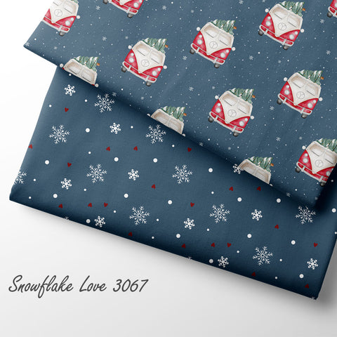 French Terry Snowflake Love 3067 (Bio) VORBESTELLUNG