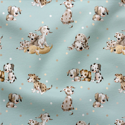 Jerseystoff Welpen Blau