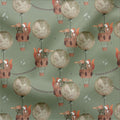 French Terry Digitaldruck Weltenbummler Khaki