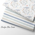 French Terry Streifen Blau Creme 2795 (Bio)