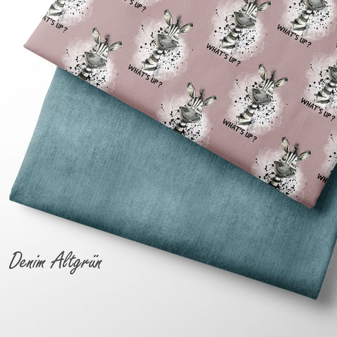 French Terry Denim Altgrün (Bio)