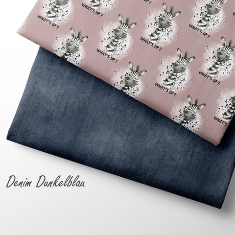 Jerseystoff Denim Dunkelblau