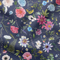 Jerseystoff Wildblumen Dunkelblau