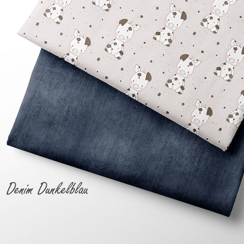 Jerseystoff Denim Dunkelblau