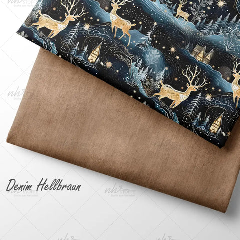 French Terry Christmas World