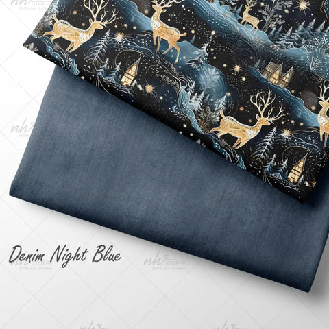 French Terry Christmas World