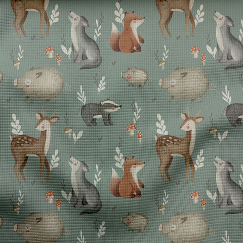 Waffelstrick Light Waldbewohner